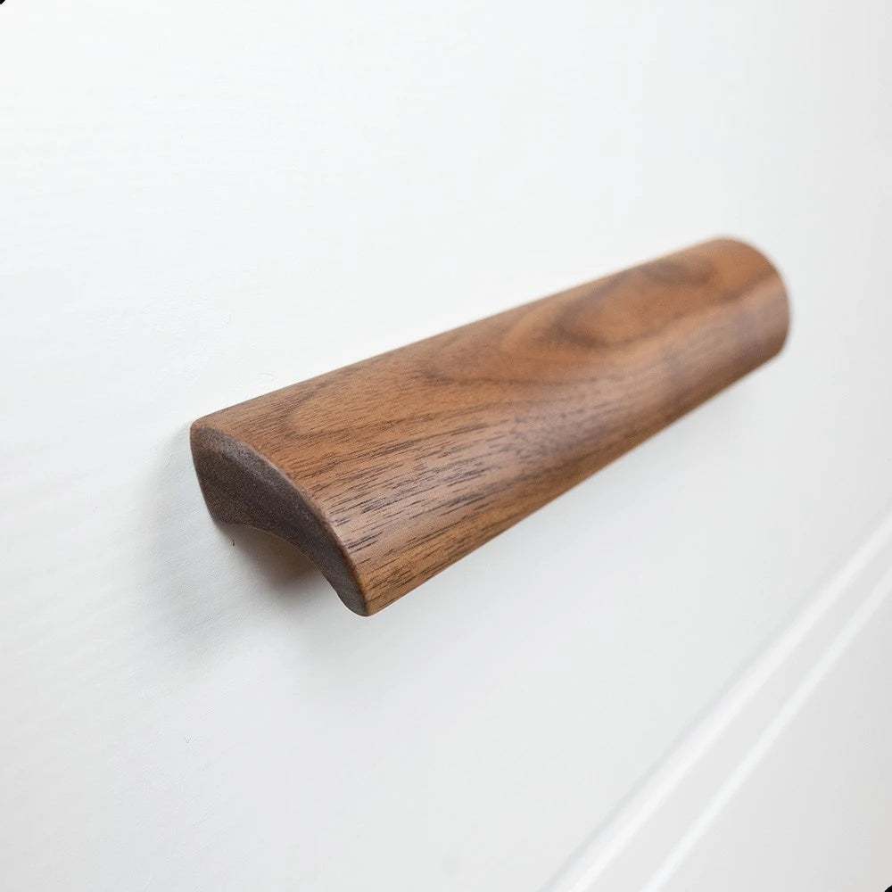 ZESLIV 4 stuks meubelgrepen van notenhout, deurgrepen boorgatafstand 160 mm, stanggreep voor keukenkast, lade en commode ZESLIV 4 stuks meubelgrepen van notenhout, deurgrepen boorgatafstand 160 mm, stanggreep voor keukenkast, lade en commode