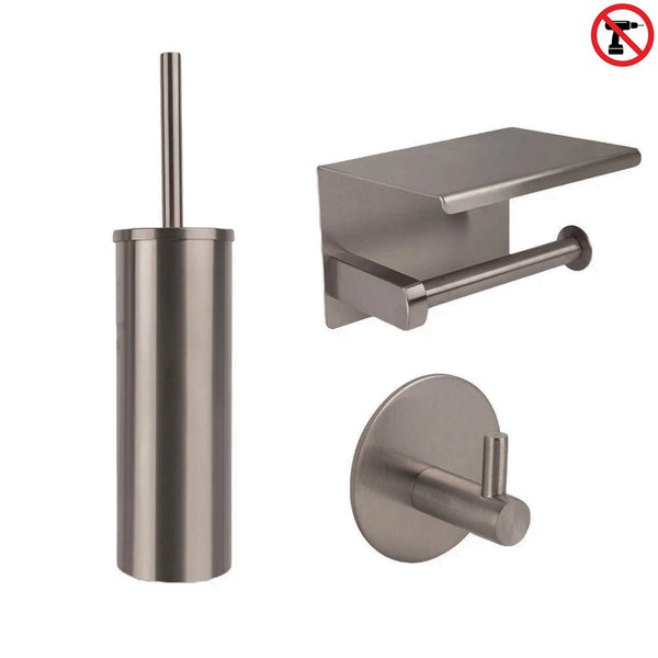 Juano Gunmetal WC Set (no-drill)
