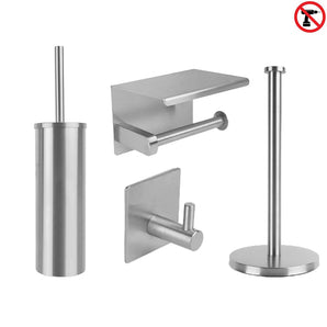 Ludo RVS WC Set (no-drill)