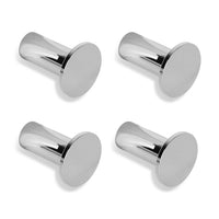 Chromen handdoekhaakjes in een bundel van 4 stuks. Voor muurmontage badkamer.