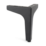 De Menno Zwart 13cm van yessential.nl is een zwart metalen, V-vormige meubelpoot met een platte bevestiging en enkele voet, ideaal voor banken, kasten of tafels-perfect als zwarte stalen meubelpootjes.