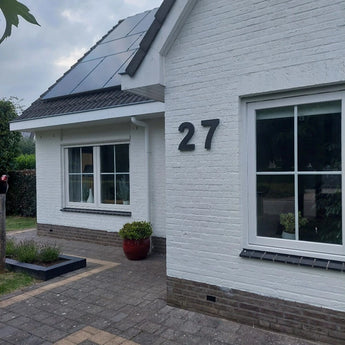 Huisnummer 6 Zwart Mat Acrylaat Groot Huisnummer 6 Zwart Mat Acrylaat Groot