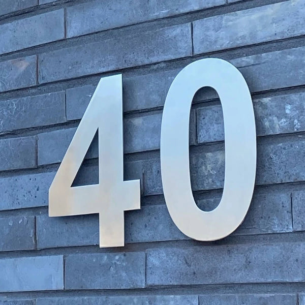 MOCAVI Design V4A stainless steel house number anthracite HS 20 fine structure coated RAL 7016 grey 15 cm modern numbers and letters, house number:0 MOCAVI Design V4A stainless steel house number anthracite HS 20 fine structure coated RAL 7016 grey 15 cm modern numbers and letters, house number:0