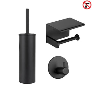 Juano Black WC Set (no-drill)