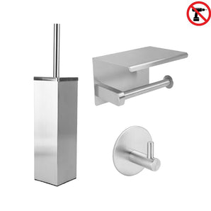 Mauro RVS WC Set (no-drill)