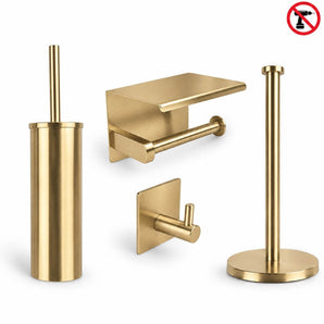 Ludo Gold Toilet Set (no-drill)