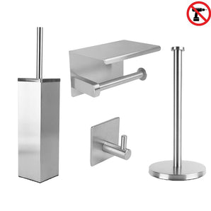 Gio RVS WC Set (no-drill)