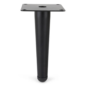 De Kenino Black 10cm van yessential.nl heeft een rechthoekige montageplaat en een afgeronde onderkant, wat een moderne touch toevoegt aan je meubels.