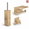 Lazzo Gold Toilet Set (no-drill)