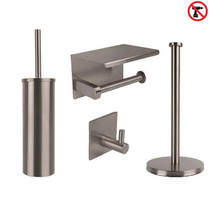 Ludo Gunmetal WC Set (no-drill)