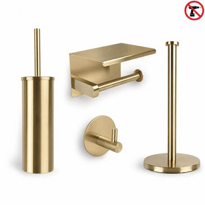 Delo Gold Toilet Set (no-drill)