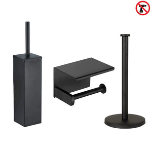 Alexo Black WC Set (no-drill)