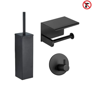 Mauro Black WC Set (no-drill)